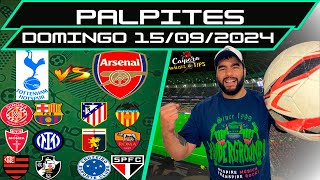 PALPITES DE FUTEBOL PARA 15 09 2024 DOMINGO 27 JOGOS  BILHETE PRONTO Caipora Análises e TIPs [upl. by Fishback302]