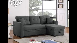 Assembly Instruction for Sleeper sofa with a storage chaise 400140024005 [upl. by Aicertal]