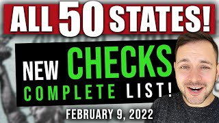 CHECKS IN ALL 50 STATES FULL LIST STIMULUS CHECK UPDATE amp BREAKING NEWS 02092022 [upl. by Ibed238]