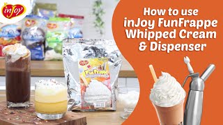 How to make Whipped Cream  How to use inJoy Funfrappe Whipped Cream amp Dispenser [upl. by Maitland]