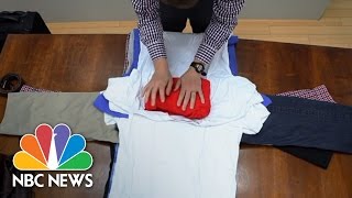 Bundle Packing For Wrinkle Free Clothes  CarryOn  NBC News [upl. by Linden]