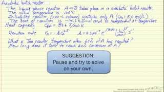 Adiabatic Batch Reactor [upl. by Hazlett]