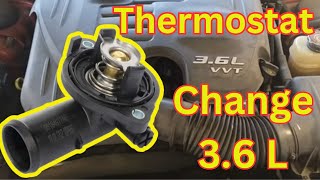 How to change Thermostat on 2017 Dodge Challenger 36L V6 [upl. by Acassej]