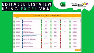 Editable ListView VBA [upl. by Zinnes124]