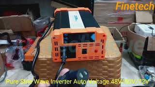 Inverter Auto Voltage 48V72V DC to AC 220V Pure Sine Wave 2000 Watt [upl. by Underwood]