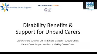 Carers Trust  Support amp Benefits Explained Sept 2022 [upl. by Etezzil]