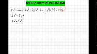 MCD e mcm Polinomi 1 [upl. by Analra]