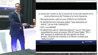 TASAS DE INTERESES EN JUICIOS LABORALES  Nahuel Altieri en Congreso de la SADL San Luis171024 [upl. by Kacy]