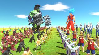 Manga Superheroes VS Comic Superheroes  Animal Revolt Battle Simulator [upl. by Awram712]