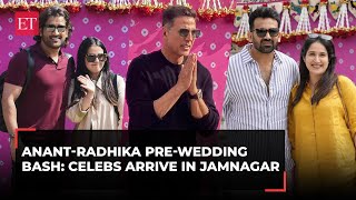 Anant AmbaniRadhika prewedding bash From MS Dhoni to Akshay Kumar celebs arrive in Jamnagar [upl. by Cressy]