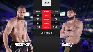 Артем Резников vs Али Багов  Artem Reznikov vs Ali Bagov  ACA 168  Moscow [upl. by Okir]