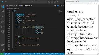 PHP how to connect to MySQL database [upl. by Eaver]