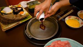 308 Luxury Sukiyaki Hotpot Course in Tokyo Japan [upl. by Ibloc]