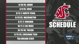 WSU 2025 football schedule [upl. by Erodroeht]