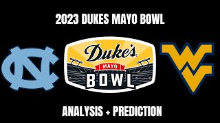 College Football Dukes Mayo Bowl  North Carolina Tar HeelsWest Virginia Mountaineers Prediction [upl. by Auhsohey]