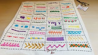 ¡Wow 💯🤩41 PUNTADAS DE BORDADO A MANO PARA TU MUESTRARIO FACIL Y RAPIDO  EMBROIDERY STITCHES [upl. by Narok74]