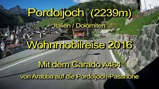 Wohnmobil  Pordoijoch  Dolomiten  Durch die Windschutzscheibe betrachtet–Komplett amp Echtzeit [upl. by Dobb344]