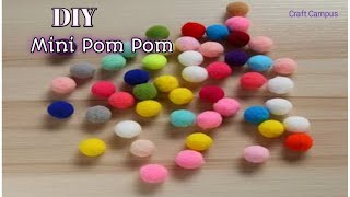 Mini Pom Pom Making  How To Make Pom Pom with Your Fingers  Pom Pom Craft Ideas  Youtubeshorts [upl. by Dranal]