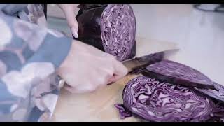 🔪 ASMR Red Cabbage Slicing  Relaxing Kitchen Sounds  AverTime Recipe 🍴recipe asmr [upl. by Eisset809]