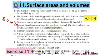 9th class maths Chapter 11Surface areas and volumes 🙋Exercise 114 Q no 7amp8part 4 [upl. by Pellet]