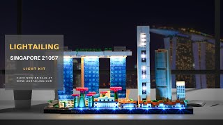 BriksMax Light Kit For Lego Singapore 21057Demostration [upl. by Allekim]