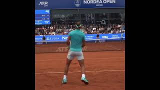 Insane Rafa Nadal point in Bastad Nadal courtleveltennis sport shorts 🎥tennisportalen [upl. by Aicila]