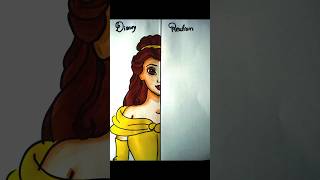 Creative FaceOff 2 Ways to Princess Belle Drawings art [upl. by Nyrual]