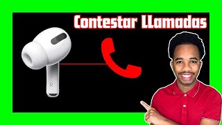 ¿Cómo Se CONTESTA 📞 una LLAMADA con los AirPods 🎧  FÁCIL [upl. by Nirtiak]