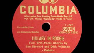 Lullaby In Boogie – Harry James with Jan Stewart amp Dick Williams 1950 [upl. by Ipoillak]