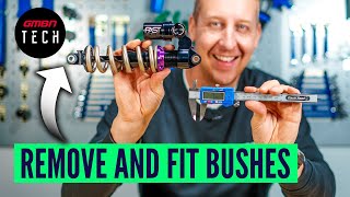 How To Remove And Install MTB Rear Shock Mounting Hardware  Shock Bushings Explained [upl. by Iams950]