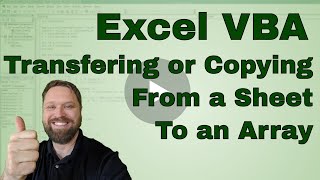 Transfering a Worksheet Range into an Array and back to the sheet in Excel VBA Code included [upl. by Wainwright]