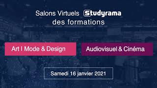 Salon virtuel Studyrama des formations artistiques audiovisuel cinéma [upl. by Oelak]