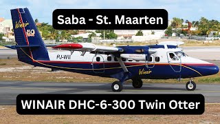 TRIPREPORT  WINAIR DHC6 Saba  St Maarten [upl. by Alam]