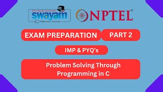 Problem Solving Through Programming In C Part 2  NPTEL Exam Series 2024 nptel2024  NPTEL 2024 [upl. by Boudreaux453]