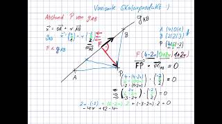 Abstand Punkt Gerade im Raum Variante Skalarprodukt [upl. by Imim]