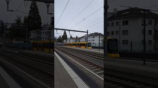 Waldenburgerbahn in Liestal schmalspurbahn waldenburgerbahn tramlink trainspotting shorts yt [upl. by Ainomar]