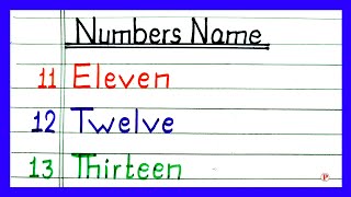 Learn numbers name 11 to 20 with spelling  Number names  11 to 20 number names in english [upl. by Haroppiz]