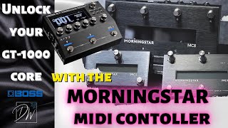 Using A Midi Controller With BOSS GT1000CORE  Morningstar MC8 [upl. by Yrak]