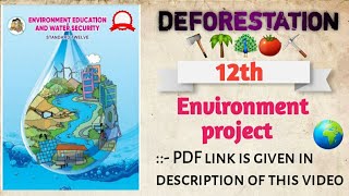 DEFORESTATION  12th Environment project video environmentproject maharashtrastateboard [upl. by Yeliah]