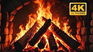 🔥 Cozy Fireplace 4K 12 HOURS Fireplace Ambience with Crackling Fire Sounds Fireplace Burning 4K [upl. by Arhez]