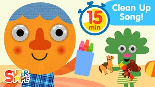 Clean Up With Noodle amp Pals for 15 minutes 🔁  Super Simple Songs [upl. by Yerffoej]