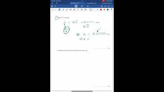 Recurring decimal to fraction 1 digit [upl. by Mullen]