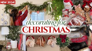 CHRISTMAS DECORATE WITH ME 2024 🎄 DECORATING MY HOUSE FOR CHRISTMAS  traditional Christmas decor🎅🏻 [upl. by Athallia]