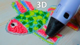 ЛУЧШАЯ 3D РУЧКА И ПЛАСТИК трафареты и как пользоваться 3д ручкой [upl. by Trevlac]