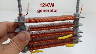 How to make 250V 12000 Watts free electricity generator with 1000 copper wire [upl. by Vivi]