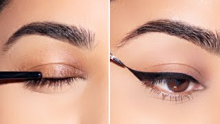 How To Apply Sharp Eyeliner on Wrinkled Eyelids  Tutorial [upl. by Edmon367]