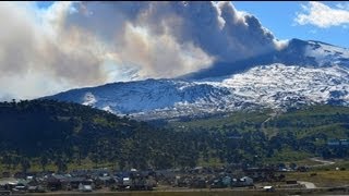 Volcano erupts on ChileArgentina border [upl. by Hyacinthie]