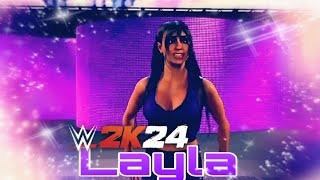 Custom Layla WWE 2k24 Titantron INSATIABLE THEME SONG [upl. by Yelekreb]