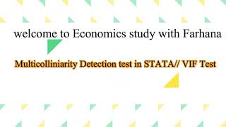 STATA Tutorial How to conduct Multicollinearity Test using STATA [upl. by Greenlee752]