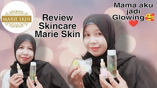 Review Skincare Marie Skin by Mama aku  Hasilnya Glowing banget [upl. by Tebasile]